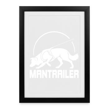 Border Collie MANTRAILER Search Dogs Dog - Framed poster (27 × 37 cm) - black - Front