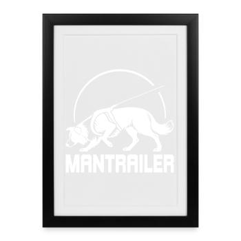 Border Collie MANTRAILER Search Dogs Dog - Framed poster (27 × 37 cm) - black - Front