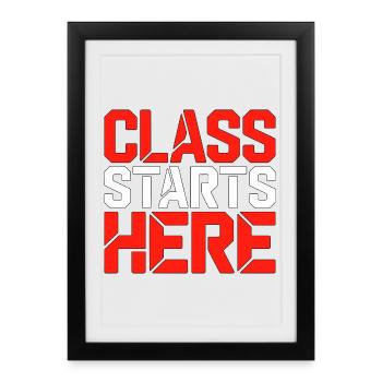 Homeroom Teacher Class Starts Here Loves Education - Framed poster (27 × 37 cm) - black - Front