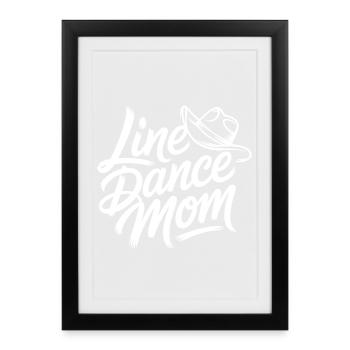 Line Dance Mom Lettering - Framed poster (27 × 37 cm) - black - Front
