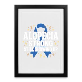 Alopecia Awareness Alopecia Areata Hair Loss - Framed poster (27 × 37 cm) - black - Front