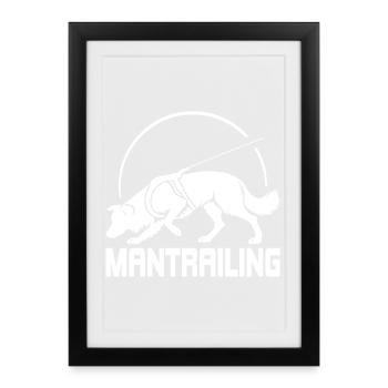 Chien de sport Border Collie Chasseur de Sport Sauvets - Affiche encadrée (27 × 37 cm) - noir - Devant
