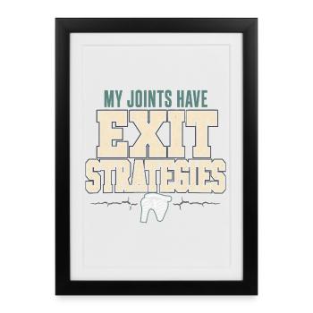 Eds Consciousness Ehlers-danlos Zebra Warrior - Framed poster (27 × 37 cm) - black - Front
