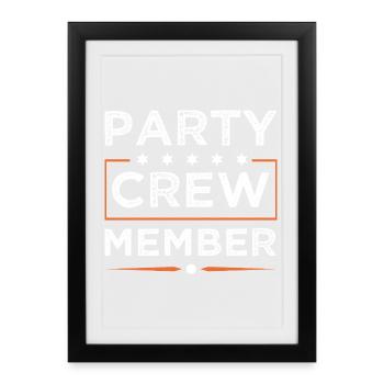 Party Crew - Framed poster (27 × 37 cm) - black - Front