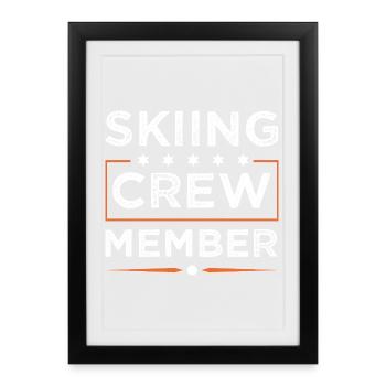 Équipe de ski - Affiche encadrée (27 × 37 cm) - noir - Devant
