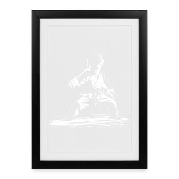 Karaté pour garçons - Affiche encadrée (27 × 37 cm) - noir - Devant
