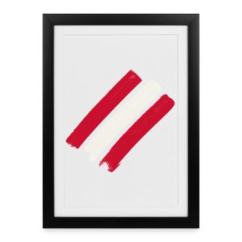 Austria - Framed poster (27 × 37 cm) - black - Front