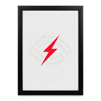 Circular Flash Contrast - Framed poster (27 × 37 cm) - black - Front