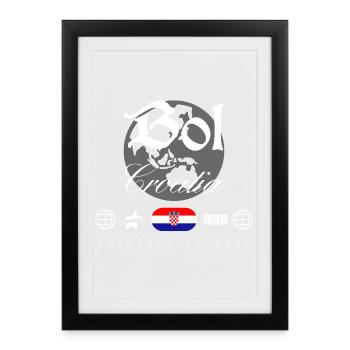 Bol Croatia Streetwear Travel Souvenir - Framed poster (27 × 37 cm) - black - Front