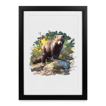 Mink Mink - Affiche encadrée (27 × 37 cm) - noir - Devant