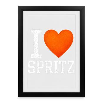I Love Spritz Party - Framed poster (27 × 37 cm) - black - Front