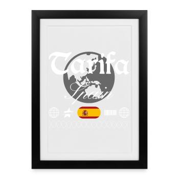 Tarifa Spain Streetwear Travel Souvenir - Framed poster (27 × 37 cm) - black - Front
