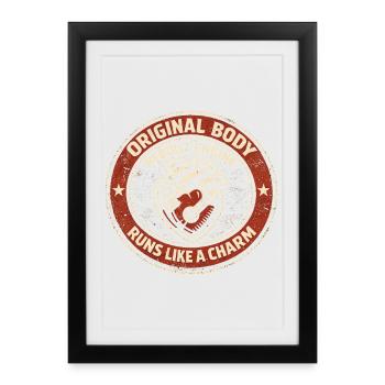 Chirurgie Cardiaque Humour Coeur Moto Cadeau - Affiche encadrée (27 × 37 cm) - noir - Devant