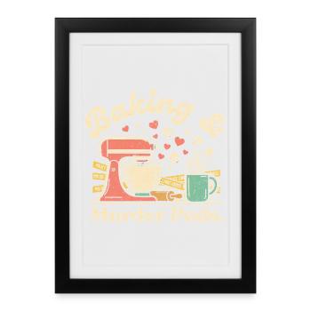 Baking and Murder - Framed poster (27 × 37 cm) - black - Front