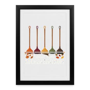 Rechenzentrum Gärtner Garten Gartenarbeit - Gerahmtes Poster (27 × 37 cm) - Schwarz - Vorne