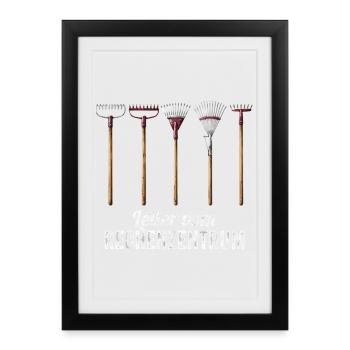 Rechenzentrum IT EDV Nerd Computer Shirt Geschenk - Gerahmtes Poster (27 × 37 cm) - Schwarz - Vorne