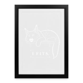 Maine Coon – I Fits - Affiche encadrée (27 × 37 cm) - noir - Devant