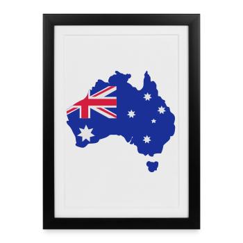 Australia - Framed poster (27 × 37 cm) - black - Front