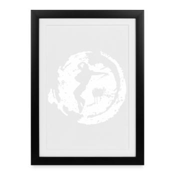 break dancing - Framed poster (27 × 37 cm) - black - Front