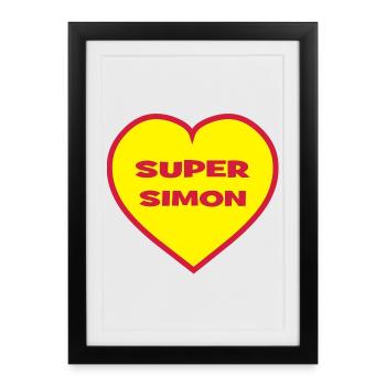 Super Simon - Affiche encadrée (27 × 37 cm) - noir - Devant