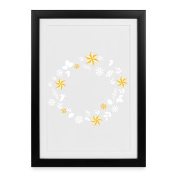 Stars and more | Symbols-Frame Christmas - Framed poster (27 × 37 cm) - black - Front