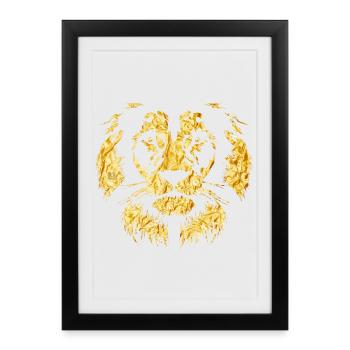 Or du lion - Affiche encadrée (27 × 37 cm) - noir - Devant
