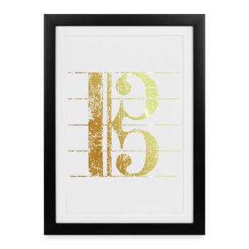 Alto Clef Ancient Gold - Framed poster (27 × 37 cm) - black - Front