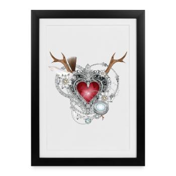 Bijoux de costumes bavarois extravagants - Affiche encadrée (27 × 37 cm) - noir - Devant