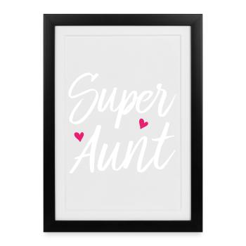 Super Tante - Affiche encadrée (27 × 37 cm) - noir - Devant