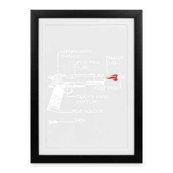 Shooting club - Framed poster (27 × 37 cm) - black - Front