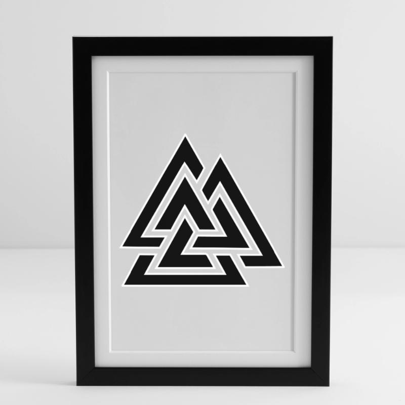 Triangular intertwined pattern Framed poster (27 × 37 cm)