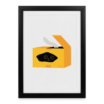 Katt and packaging design - Framed poster (27 × 37 cm) - black - Front