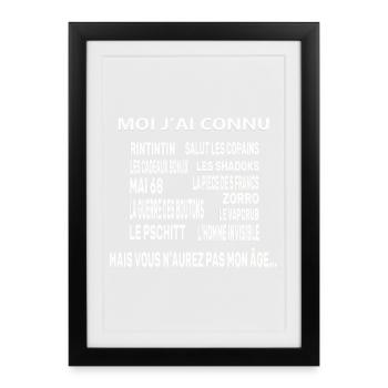 Anniversaire, anniversaire humour - Affiche encadrée (27 × 37 cm) - noir - Devant