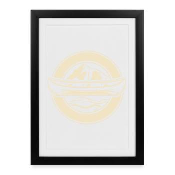 Canoeing Canoeing Canoeing - Framed poster (27 × 37 cm) - black - Front