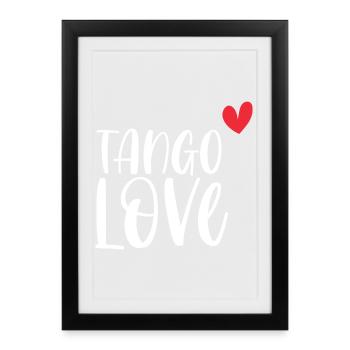 Dancer dance dance couple gift Tango Love! - Framed poster (27 × 37 cm) - black - Front