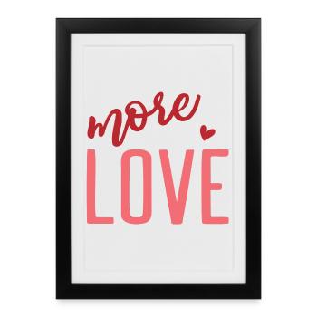 t-shirt plus d’amour Saint-Valentin Saint-Valentin - Affiche encadrée (27 × 37 cm) - noir - Devant