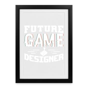Game Designer Boy - Framed poster (27 × 37 cm) - black - Front