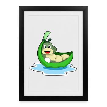 Petit bateau Caterpillar - Affiche encadrée (27 × 37 cm) - noir - Devant