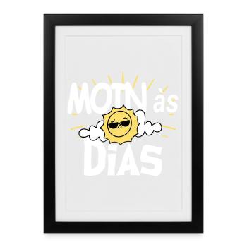 MOINas Dias Sonne - Gerahmtes Poster (27 × 37 cm) - Schwarz - Vorne