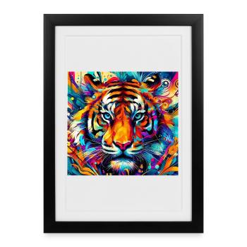 Tiger - Framed poster (27 × 37 cm) - black - Front