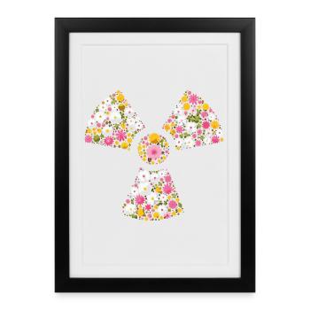 Radioaktive Kleeblüten Radiomanip Radiologie - Gerahmtes Poster (27 × 37 cm) - Schwarz - Vorne