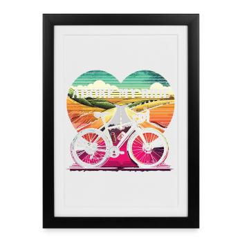 Adore My Ride - Valentine's Day 2024 Gravel Love - Framed poster (27 × 37 cm) - black - Front