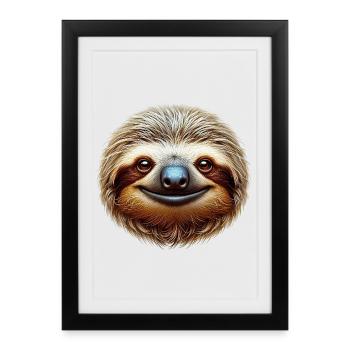 Sloth - Framed poster (27 × 37 cm) - black - Front