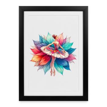 Ballet dancer with tutu - Framed poster (27 × 37 cm) - black - Front