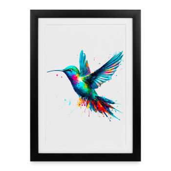 Hummingbird - Framed poster (27 × 37 cm) - black - Front