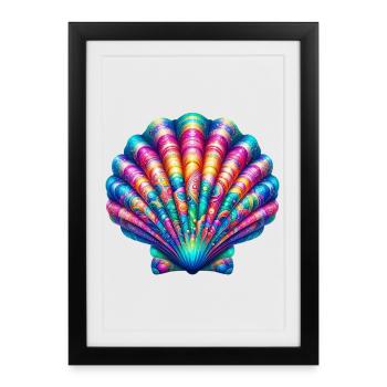 Scallop Shell - Framed poster (27 × 37 cm) - black - Front