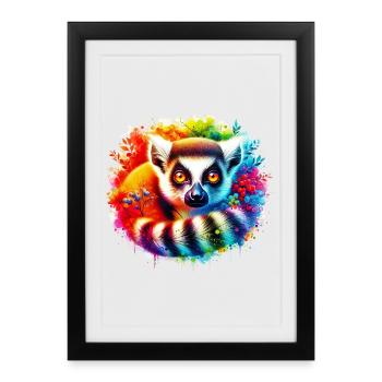 Lemur - Framed poster (27 × 37 cm) - black - Front