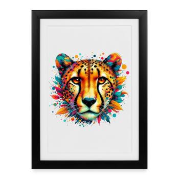 Guépard - Affiche encadrée (27 × 37 cm) - noir - Devant