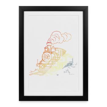 Railway Line Art - Framed poster (27 × 37 cm) - black - Front