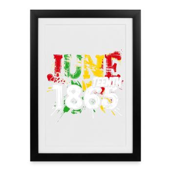 1865 Juneteenth Celebrate African American Freedom - Framed poster (27 × 37 cm) - black - Front